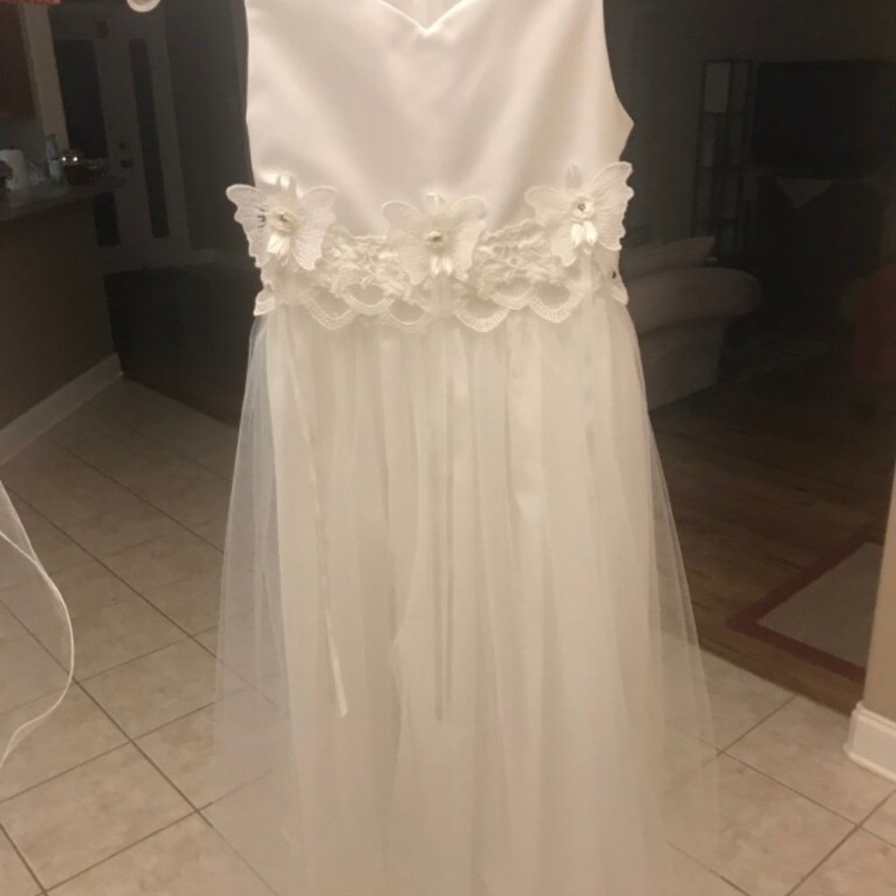 Child's size 8 white dress